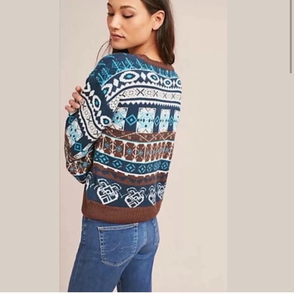 Anthropologie Fair isle balloon-sleeve pullover - Picture 3 of 3
